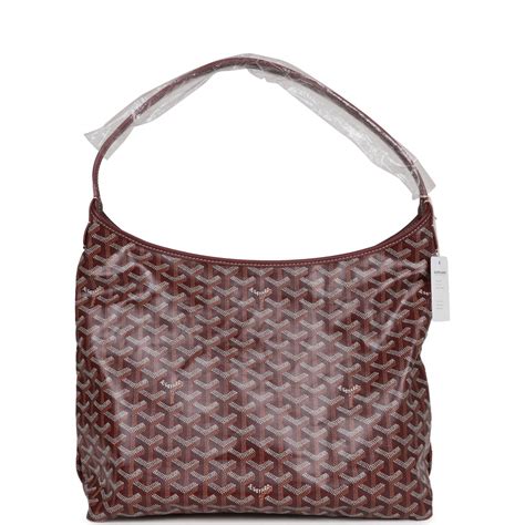 burgundy goyardine hobo bag.